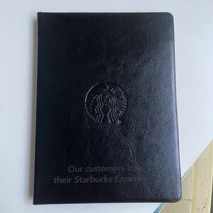 Starbucks Passport Holder Wallet Black RFID-Blocking Protection Tech Embossed